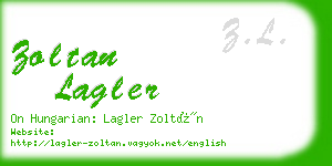 zoltan lagler business card